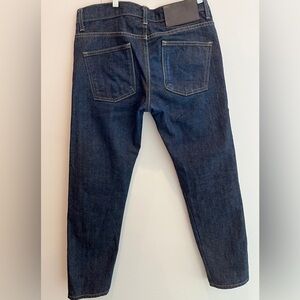 NAKED AND FAMOUS Super Skinny Guy Left Hand Twill Selvedge Dark Denim Button Fly